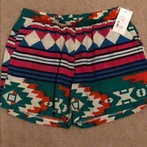 Aztec style shorts. Very stretchy!